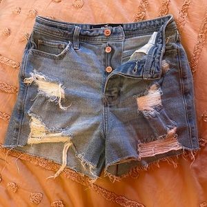 Hollister high waisted denim shorts